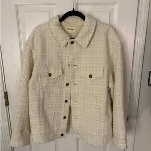 Open Edit Cream Textured Jacket